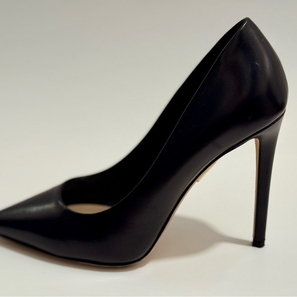 Tamara Mellon Rebel 105 Capretto Black Leather Pumps, Size 5 - Picture 6 of 6